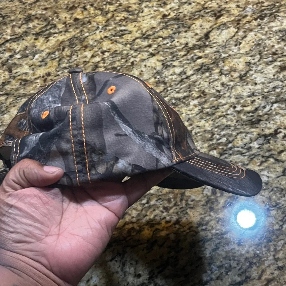 Pacific Headwear Chevy Bowtie Camo Hat Orange Stitching Adjustable‎ Style